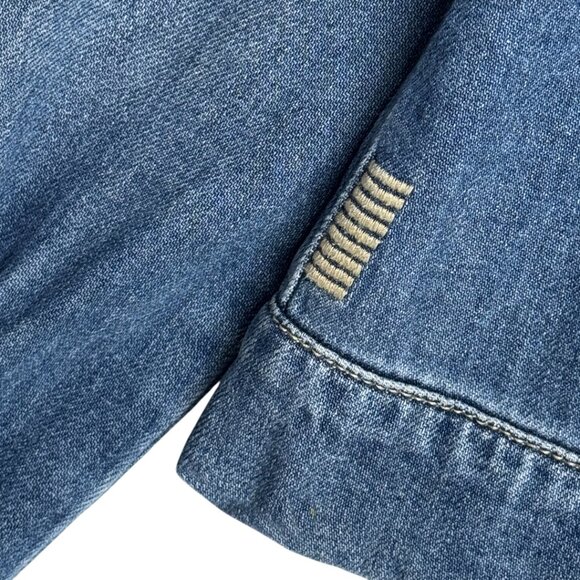 PAIGE AVELINE DISTRESSED DENIM JACKET FALL SOFT CHIC MEDIUM - Picture 6 of 10